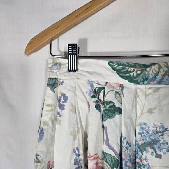 Vintage Sharon Young Cotton A Line Pleated Midi Skirt Western Cottage Country 6 - Picture 3 of 8